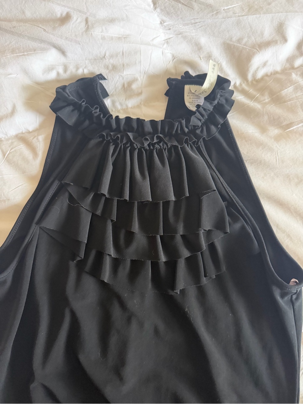 Heart Soul Y2K Vintage Bubble Ruffle Halter Tank Top